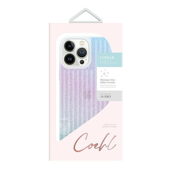 Uniq Coehl Linear case til iPhone 14 Pro - blå og pink