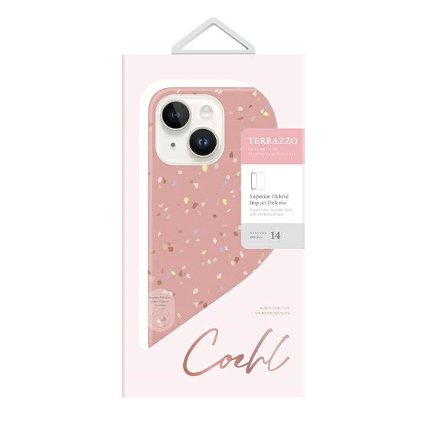 Uniq Coehl Terrazzo-foder for iPhone 14 Plus - lyserød