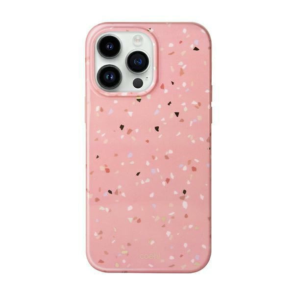 Uniq Coehl Terrazzo-udstyr til iPhone 14 Pro Max - lyserød