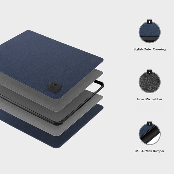 Uniq Dfender cover til en 16" laptop - grå