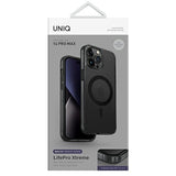 Uniq LifePro Xtreme Magclick opladningsfoder til iPhone 14 Pro Max - grå og sort