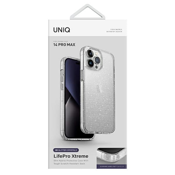 Uniq LifePro Xtreme fodtøj til iPhone 14 Pro Max - gennemsigtigt sølv