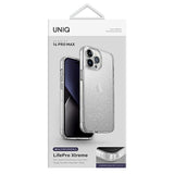 Uniq LifePro Xtreme fodtøj til iPhone 14 Pro Max - gennemsigtigt sølv