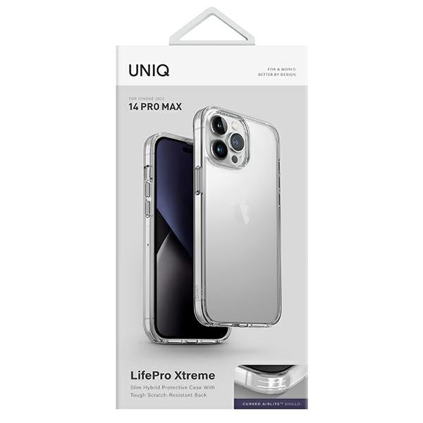 Uniq LifePro Xtreme fodtøj til iPhone 14 Pro Max - gennemsigtigt