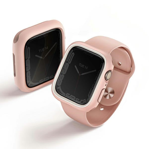 Uniq Moduo case til Apple Watch 4/5/6/7/8/SE/SE2 44/45mm - lyserød og hvid