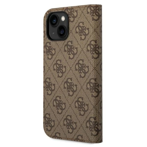 Guess GUBKP14SHG4SHW iPhone 14 6.1 "brun / brun bog 4G Vintage Gold Logo