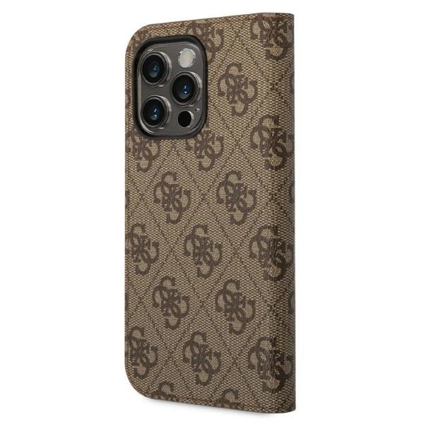 Guess GUBKP14XHG4SHW iPhone 14 Pro Max 6.7 "brun / brun bog 4G Vintage Gold Logo