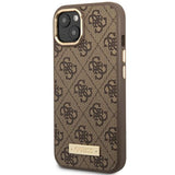 Guess GUHMP14MU4GPRW iPhone 14 Plus 6.7 "brun / brun hard case 4G Logo Plate MagSafe