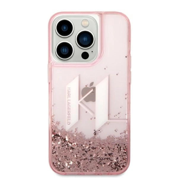 Karl Lagerfeld KLHCP14LLBKLCP iPhone 14 Pro 6.1 "pink / pink hardcase Liquid Glitter Big KL