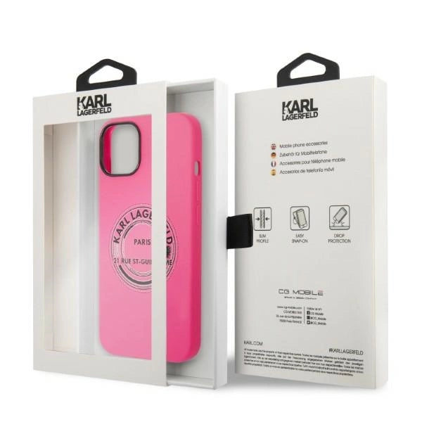 Karl Lagerfeld KLHCP14MSRSGRCF iPhone 14 Plus 6.7 "Hardcase pink / pink Silicone RSG