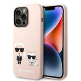 Karl Lagerfeld KLHMP14LSSKCI iPhone 14 Pro 6.1 "hardcase lyserød / lyserød silikone Karl & Choupette Magsafe