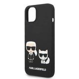 Karl Lagerfeld KLHMP14MSSKCK iPhone 14 Plus 6.7 "hardcase sort / sort flydende silikone Karl & Choupette Magsafe