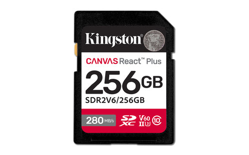 Kingston Canvas React Plus SDXC UHS-II Memory Card 256GB 280MB/s