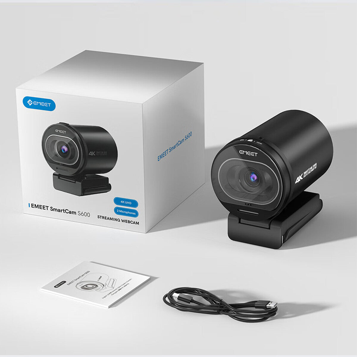 eMeet S600 webcam 8 MP 3840 x 2160 pixel USB Sort