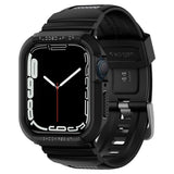 Spigen Rugged Armor ”Pro” Apple Watch 6 / 7 / 8 / 9 / Se 1 / 2 / 3 (44 / 45 Mm) Sort