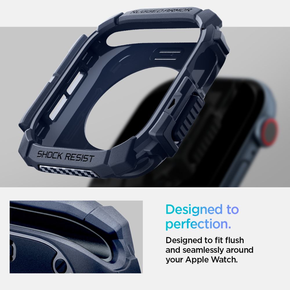 Spigen Rugged Armor Apple Watch 10/11 (46 Mm) Marineblå