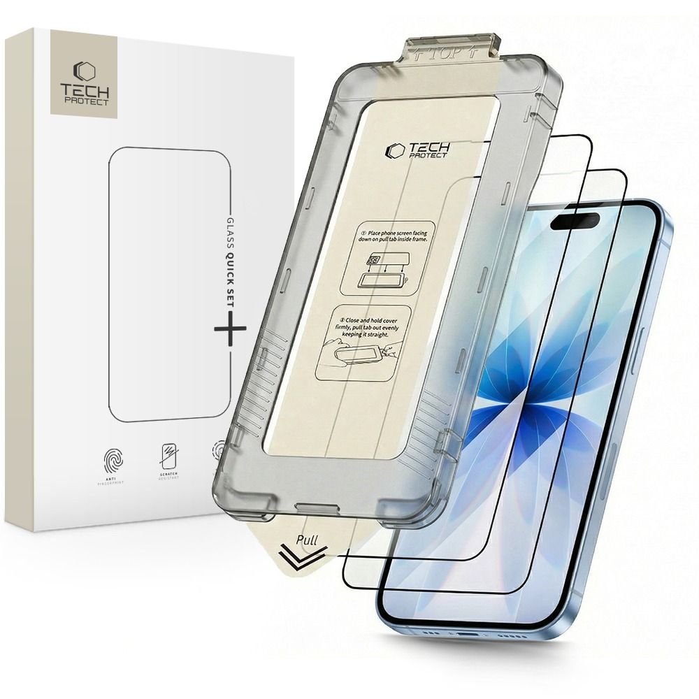 Hærdet Glas Tech Protect Quick Set+ 2 Pack Iphone 17 Sort