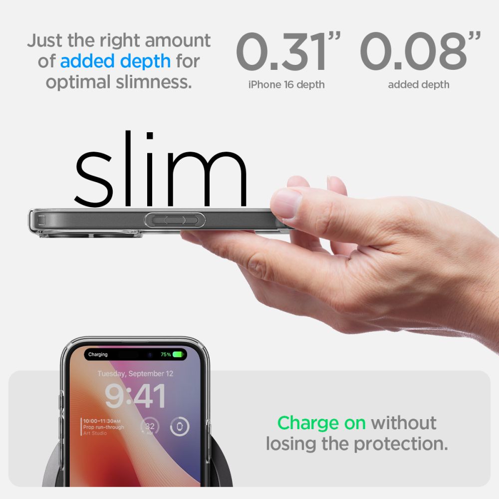 Spigen Ultra Hybrid Iphone 16 Krystalklar