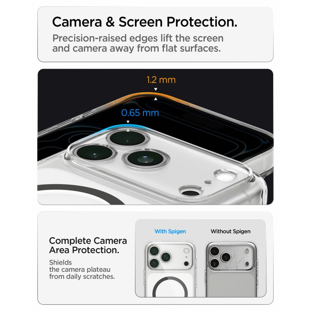 Spigen Ultra Hybrid Magsafe Iphone 17 Pro Max / 18 Pro Max Klar/Grafit