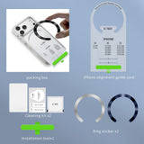 Tech Protect Mmp 210 Magnetisk Magsafe Ring 2 Pak Sort & Cosmic Orange