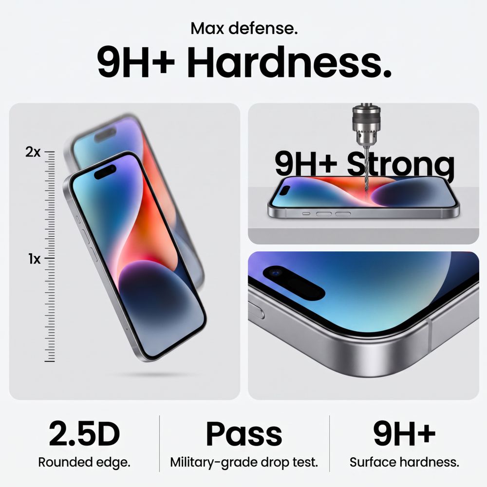 Hærdet Glas Tech Protect Quick Set+ 2 Pack Iphone 17 Pro / 18 Pro Black