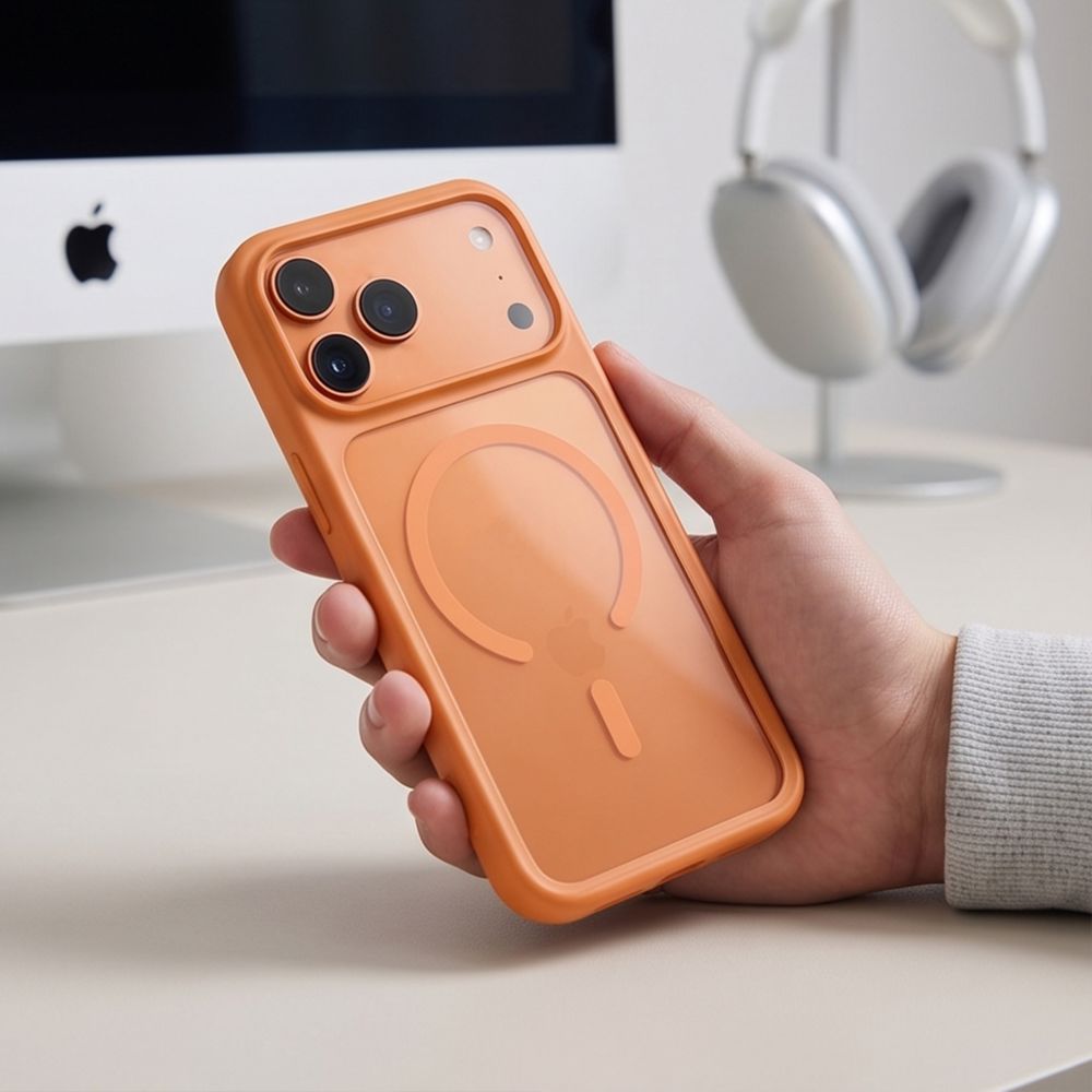 Tech Protect Magone Magsafe Cc + Glas 2 Pak Iphone 17 Pro Max / 18 Pro Max Cosmic Orange/Klar