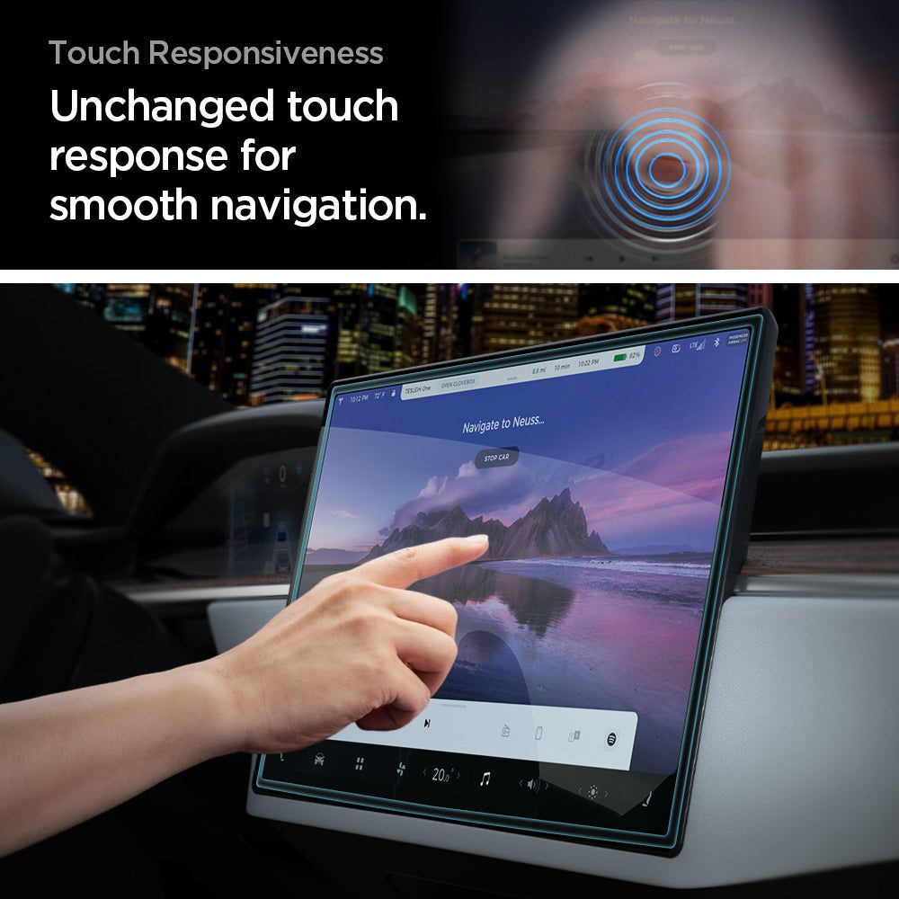 Hærdet Glas Spigen Glas.Tr ”Ez Fit” Tesla Model X 2022 2026 / Model S 2021 2026 Sort