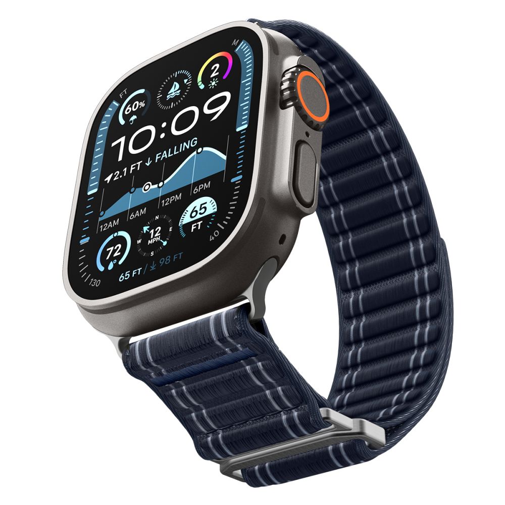 Spigen Wbf0 Remmen Til Apple Watch 8 / 9 / 10 / 11 / 12 / Se / Ultra (44 / 45 / 46 / 49 Mm) Marineblå