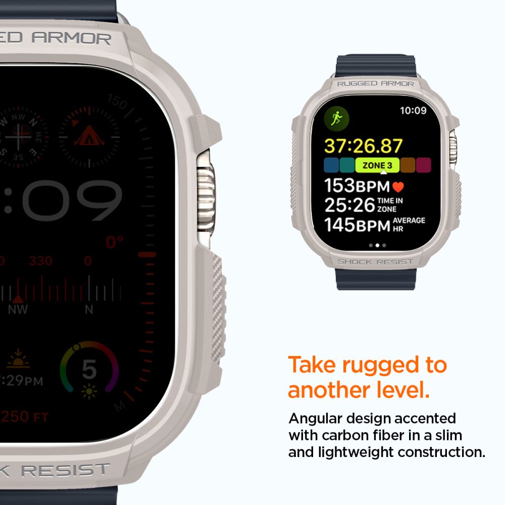 Spigen Rugged Armor Apple Watch Ultra 1 / 2 / 3 / 4 (49 Mm) Dune Beige