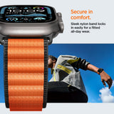 Spigen Wbf1 Remmen Til Apple Watch 8 / 9 / 10 / 11 / 12 / Se / Ultra (44 / 45 / 46 / 49 Mm) Sort/Orange