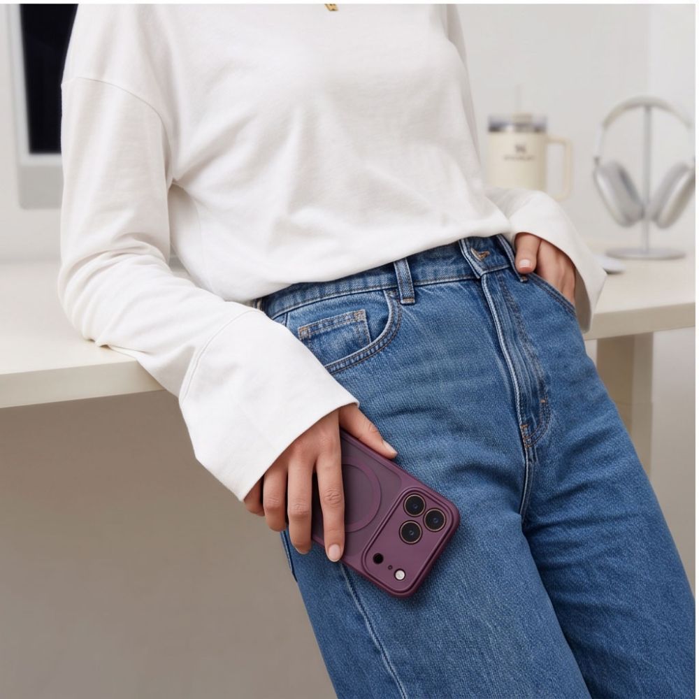 Tech Protect Basicmag Magsafe Iphone 17 Pro / 18 Pro Mat Burgundy