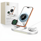 Tech Protect A51 Arcticboost 3 I 1 Magnetisk Mag Safe Trådløs Oplader 25 W Qi2.2 Hvid