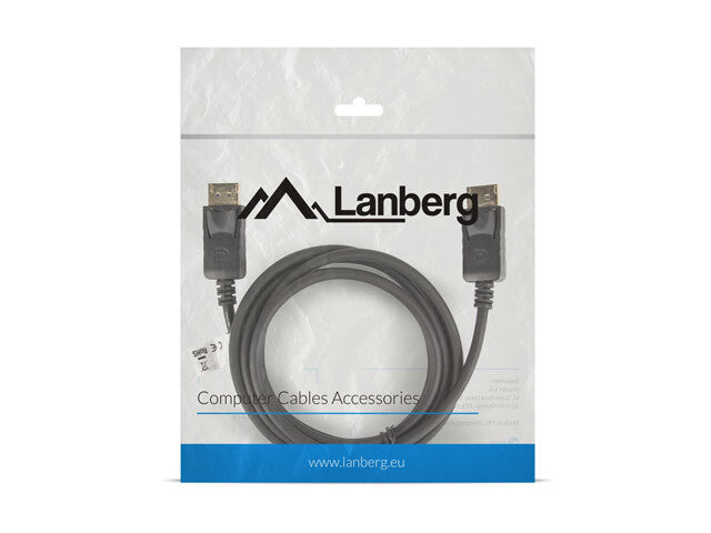 Lanberg CA-DPDP-10CC-0018-BK DisplayPort kabel 1,8 m Sort