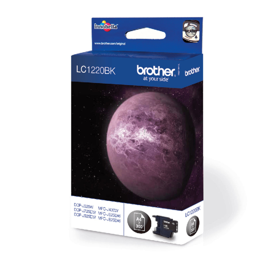 Brother LC 1220BK Sort 300 sider Blæk