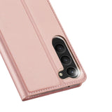 Dux Ducis Skin Pro case til Samsung Galaxy S23+ flip cover kort tegnebog stativ pink