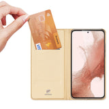 Dux Ducis Skin Pro Case til Samsung Galaxy S23+ Flip Card Wallet Stand Gold