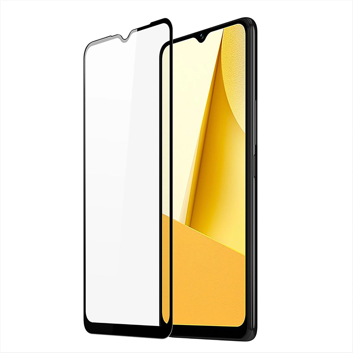 Dux Ducis 9D Temperet Glas Vivo Y16 / Y02s fuld skærm med ramme sort (case friendly)