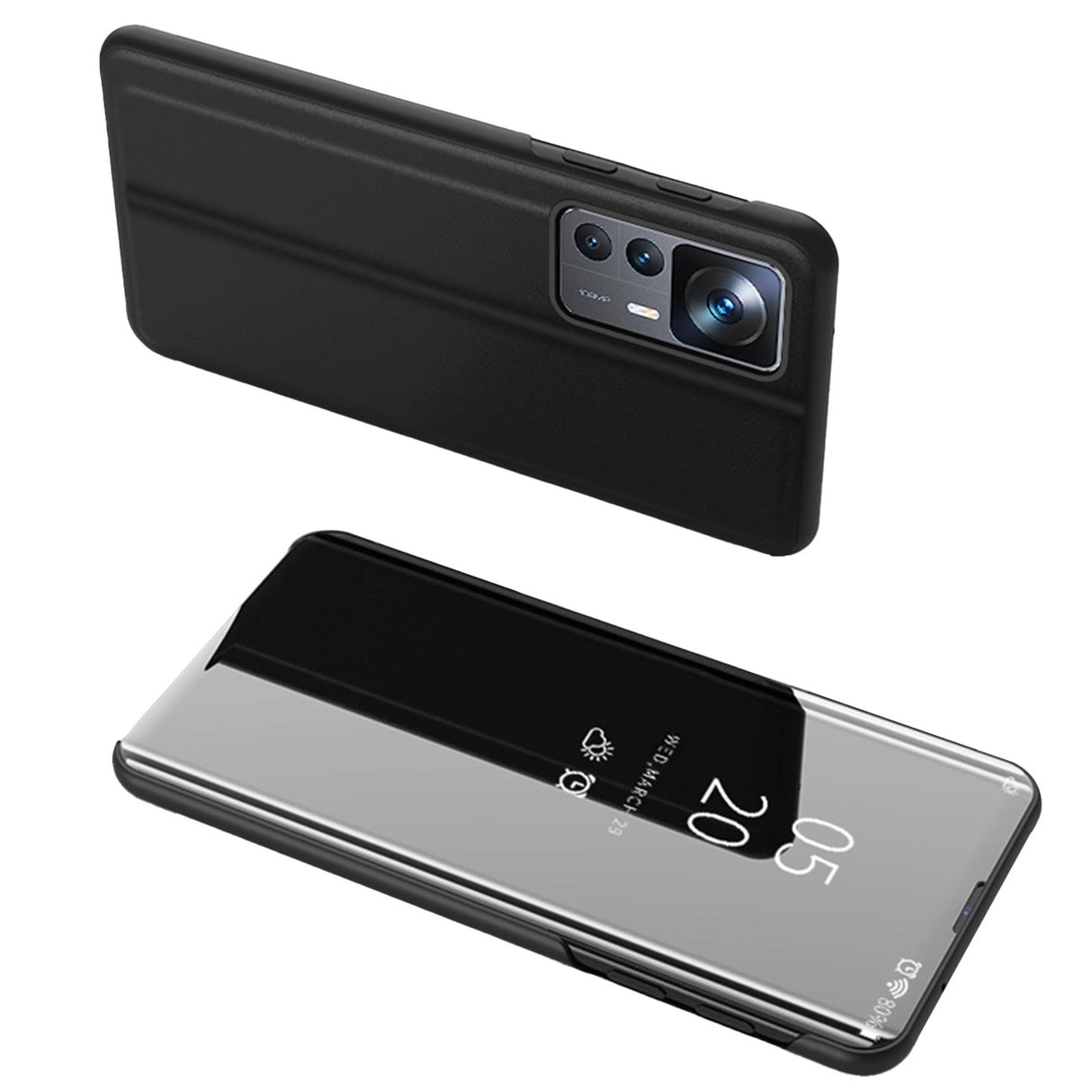 Clear View Case Case til Xiaomi 12T Pro / Xiaomi 12T flip cover sort