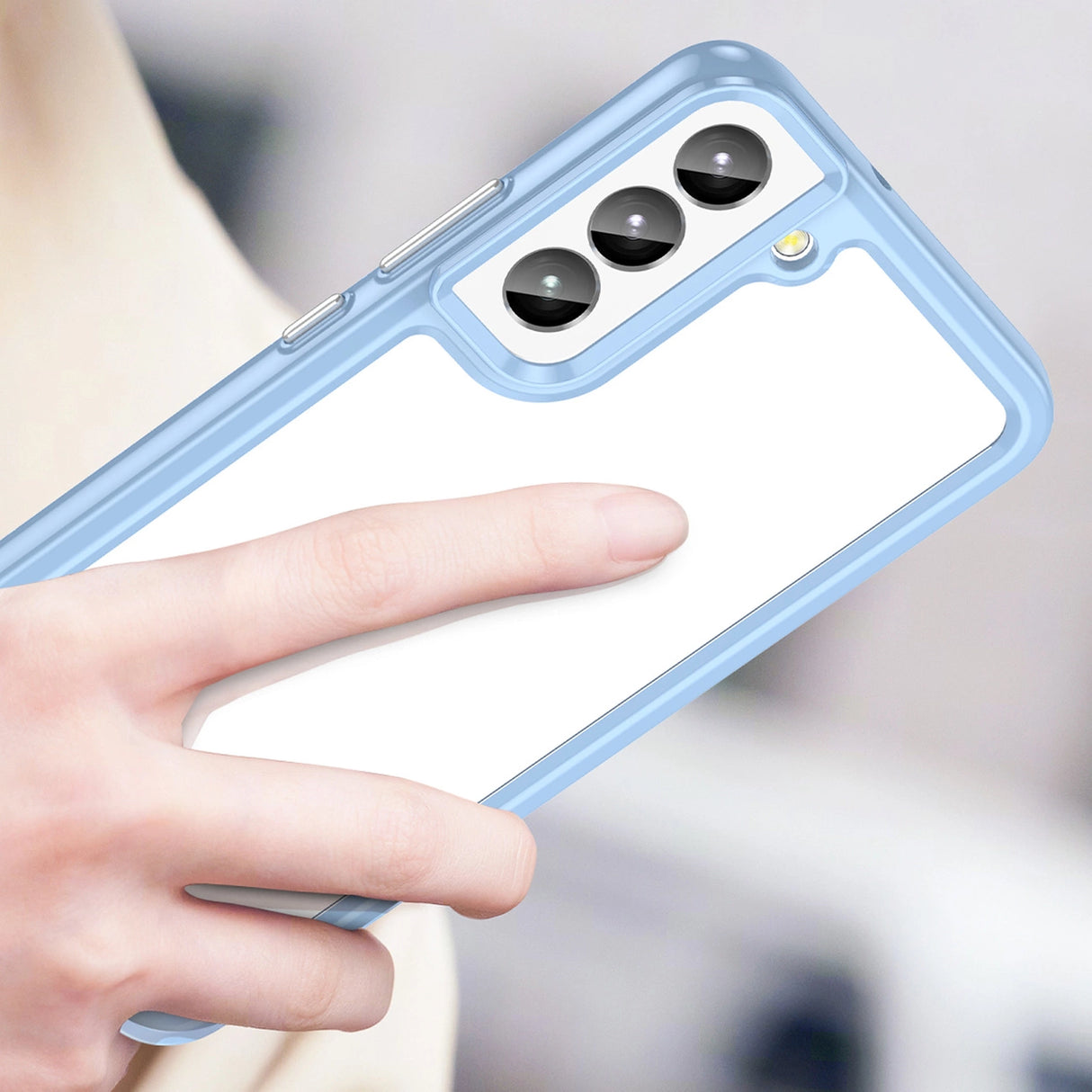 Outer Space Case til Samsung Galaxy S23+ cover med en fleksibel ramme blå