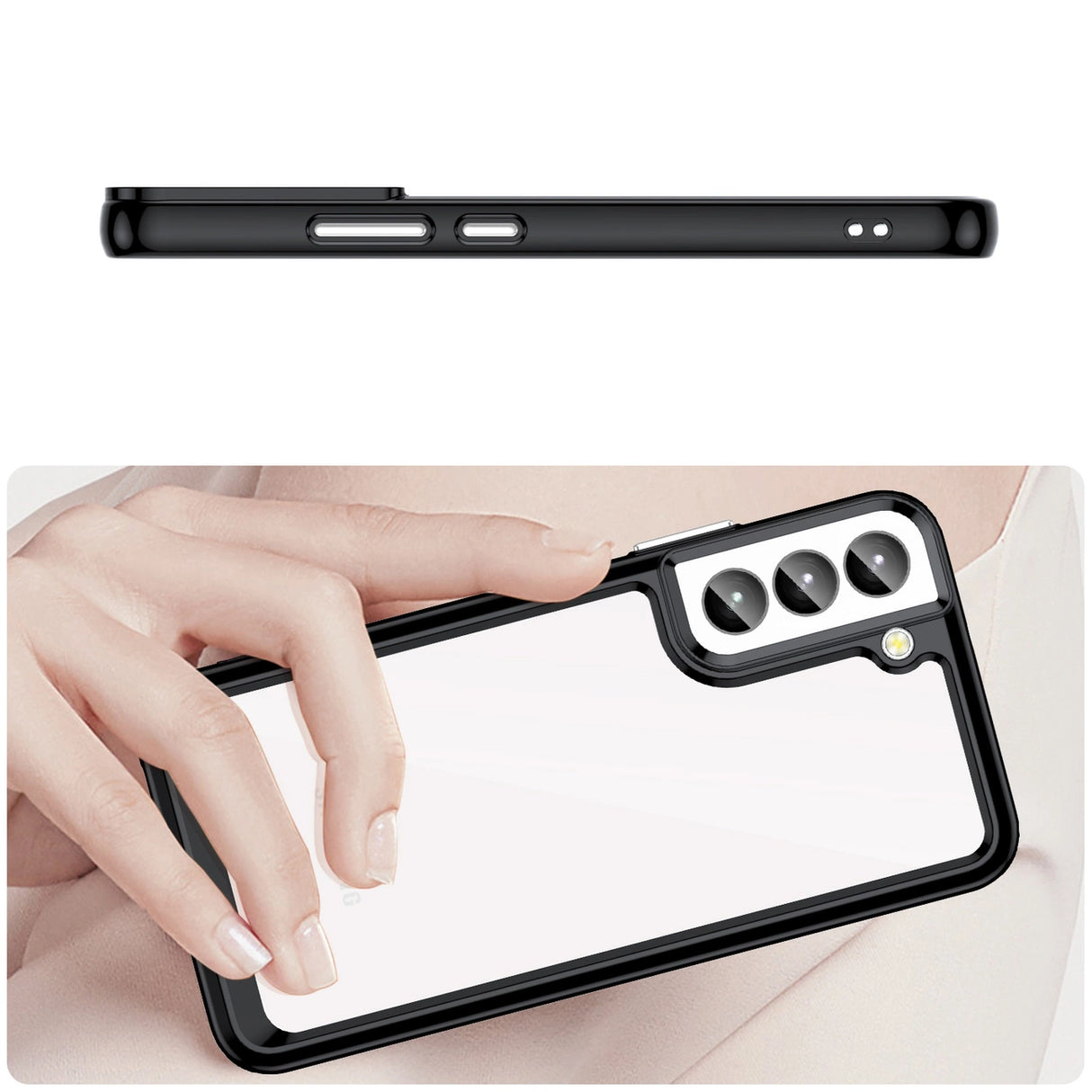 Outer Space Case til Samsung Galaxy S23+ cover med en fleksibel ramme sort