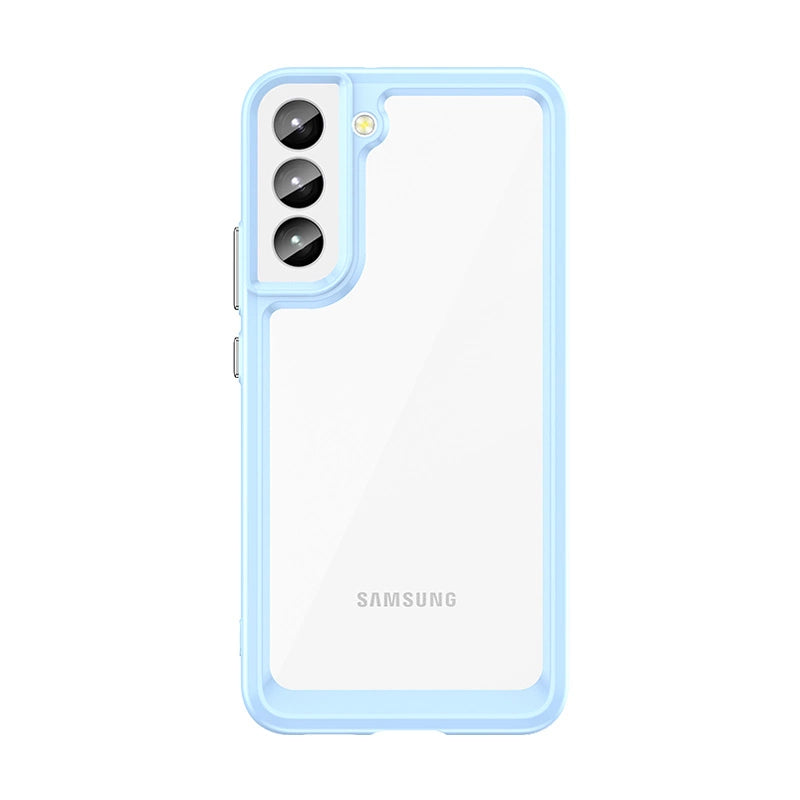 Outer Space Case til Samsung Galaxy S23 cover med en fleksibel ramme blå