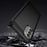Carbon Case cover til Nokia G400 fleksibelt silikone carbon cover sort
