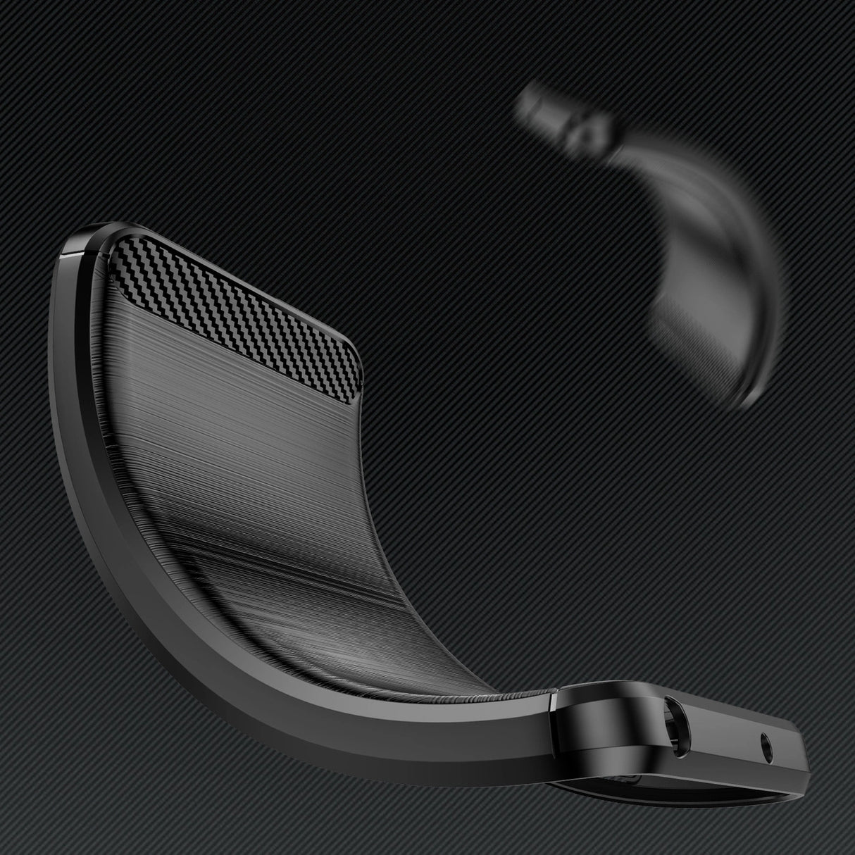 Carbon Case cover til Nokia G400 fleksibelt silikone carbon cover sort