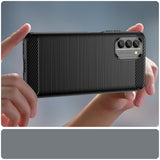 Carbon Case cover til Nokia G400 fleksibelt silikone carbon cover sort