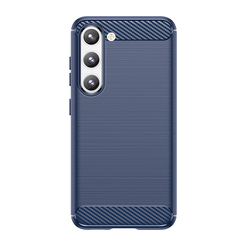 Carbon Case til Samsung Galaxy S23+ fleksibelt silikon carbon cover blå
