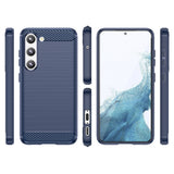 Carbon Case til Samsung Galaxy S23+ fleksibelt silikon carbon cover blå