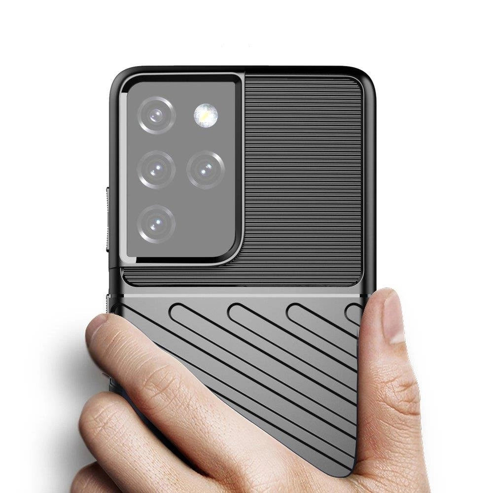 Thunder Case til Samsung Galaxy S23 Ultra silikone rustning case blå