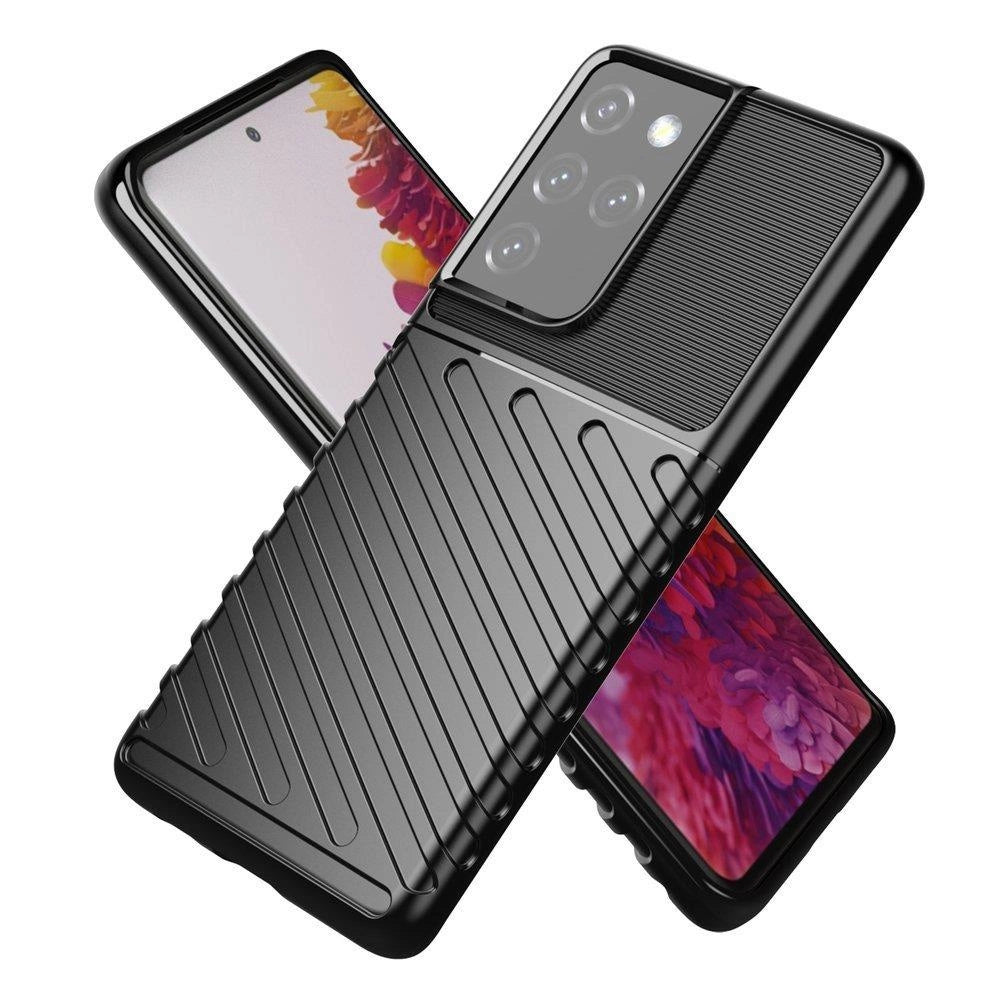 Thunder Case til Samsung Galaxy S23 Ultra silikone rustning case blå