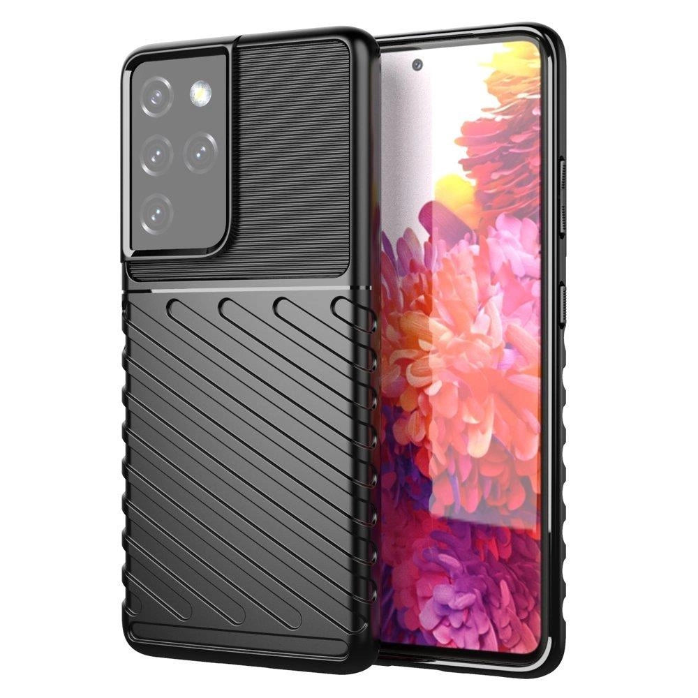 Thunder Case til Samsung Galaxy S23 Ultra silikone rustning case sort