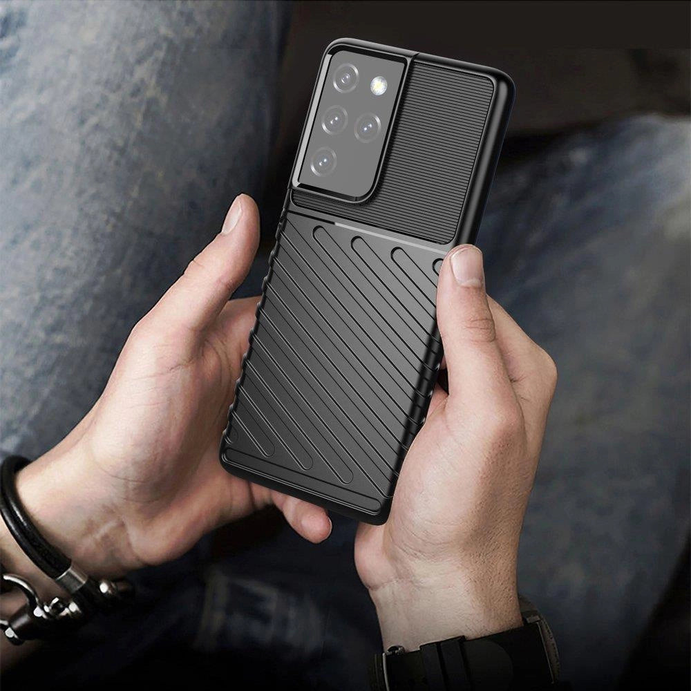 Thunder Case til Samsung Galaxy S23 Ultra silikone rustning case sort